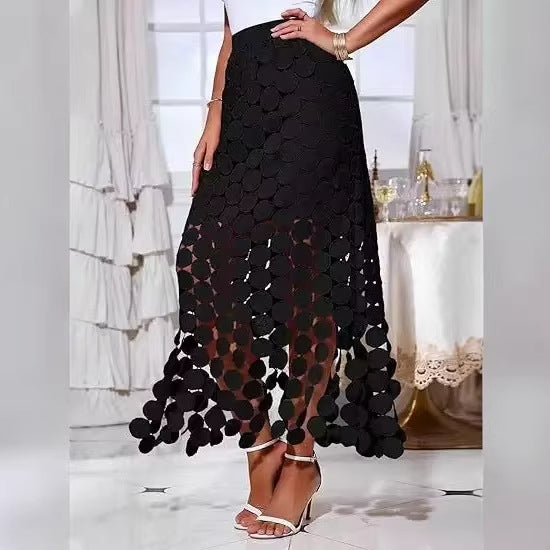 Womens Solid-color Elegant And Chic Asymmetrical Long Dress