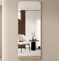 65 X 24  Inch Full Body Round Corner Mirror For Living Room Bedroom Cloakroom Wall Hanging With Hanging Hole High Quality 5mm Silver Mirror Explosion-proof Glass