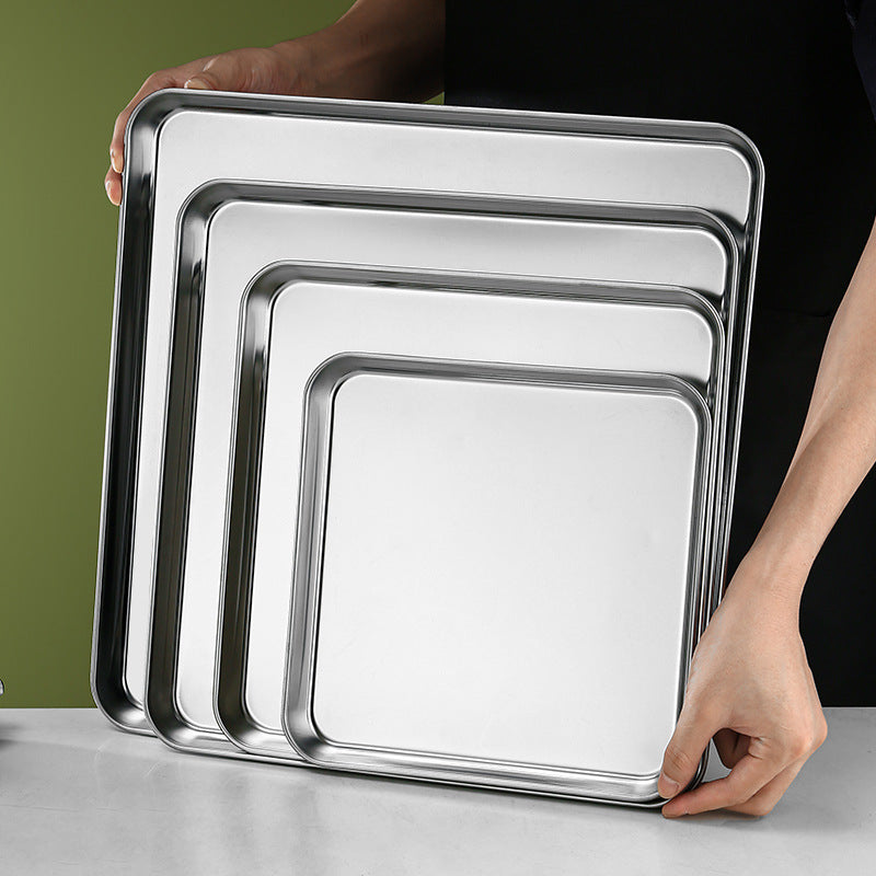 Stainless Steel Square Tray For Tiramisu Box