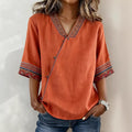 European And American Womens Casual Loose-fitting Top