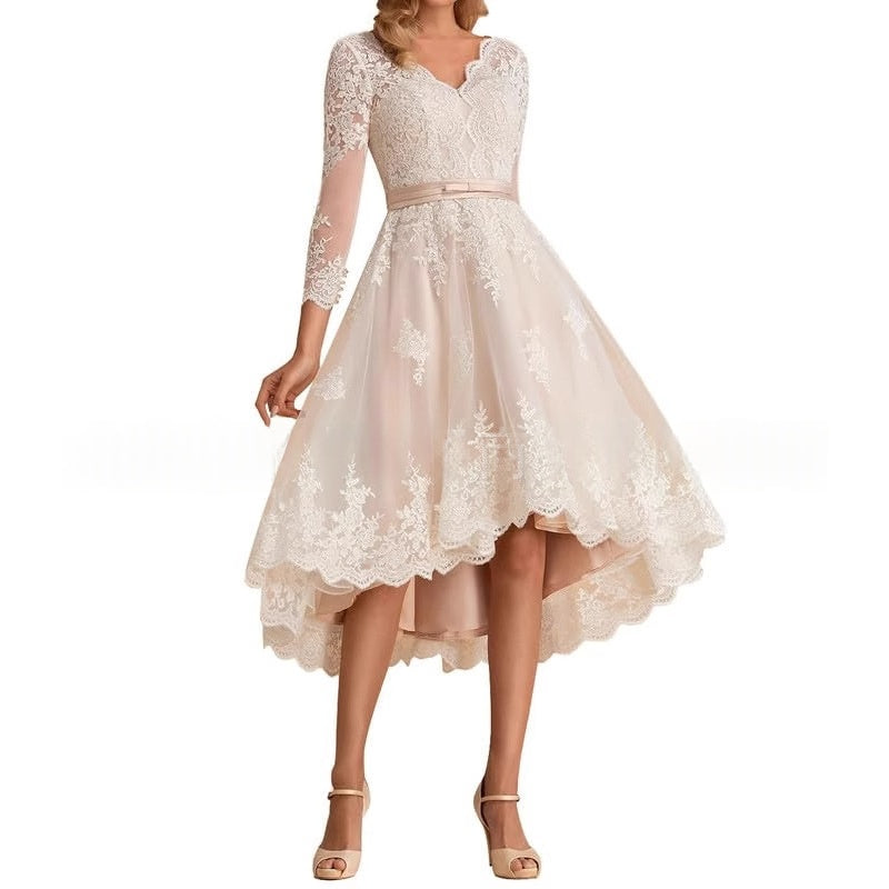 Summer Plus-Size Fashionable Long-Sleeve Bridal Wedding Dress