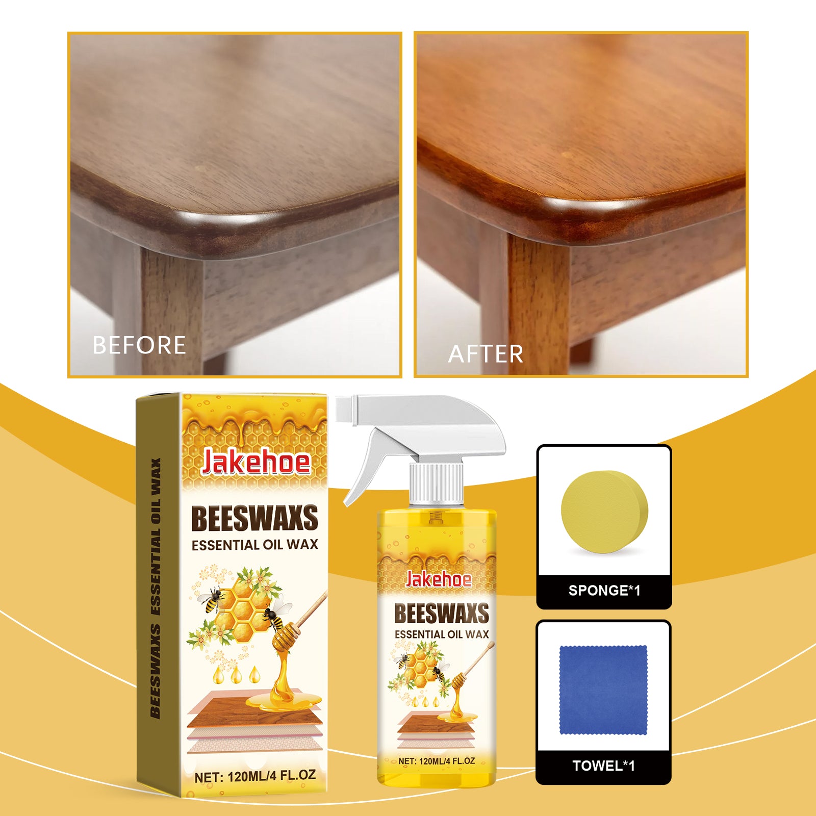 Wood Polishing Beeswax Spray