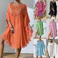 New Arrival Crochet Spliced Tassel Beach Cover Up, Bohemian Swimwear Bikini Cover Dress