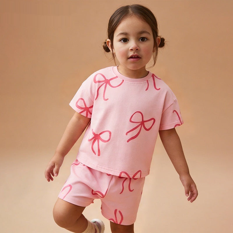 Girls Western-style Floral-print Toddler And Kids Set