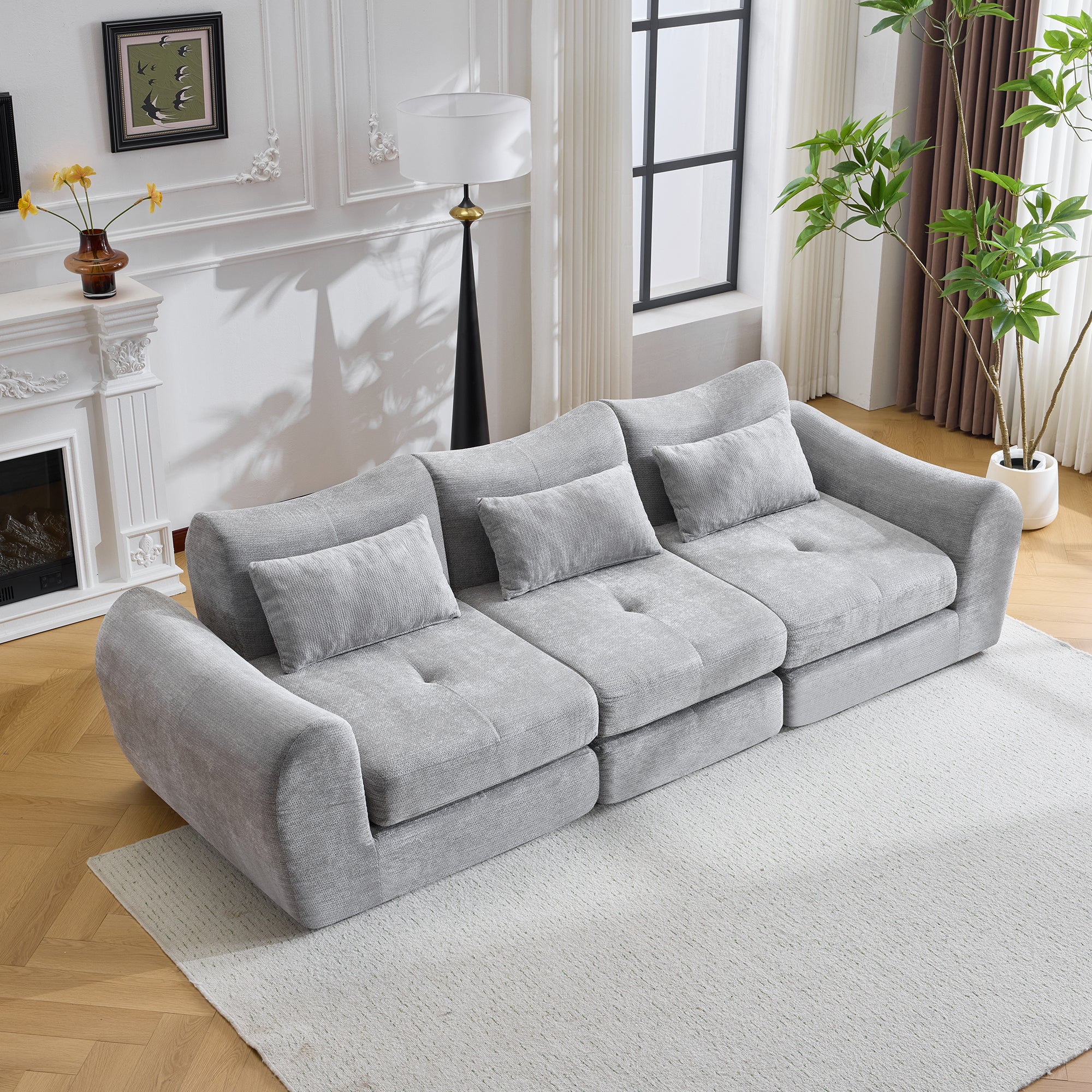 Modular Cloud Sofa, Convertible Folding Sofa Bed, Sectional Cushioned Sofa - Perfect For Living Room, Bedroom & Entertainment Space