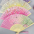 Ancient-style Folding Womens Classical Tassel Silk Small Fan