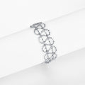 S925 Sterling Silver Hollow Ring 0.7g Lightweight 14-21mm Adjustable 8.4mm Wide 3 Colors Platinum Plated Gift Box