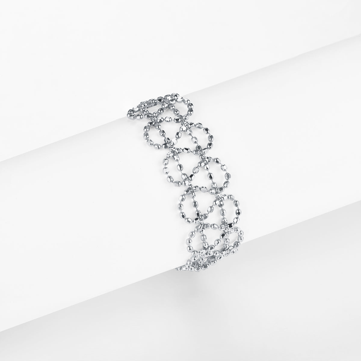 S925 Sterling Silver Hollow Ring 0.7g Lightweight 14-21mm Adjustable 8.4mm Wide 3 Colors Platinum Plated Gift Box