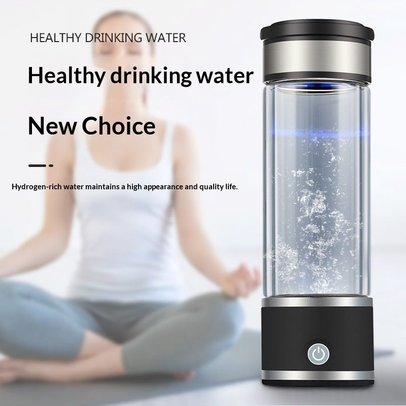 Titanium Platinum Electrolysis Portable Hydrogen Rich Water Cup - Rechargeable High Concentration Health Bottle For Daily Use