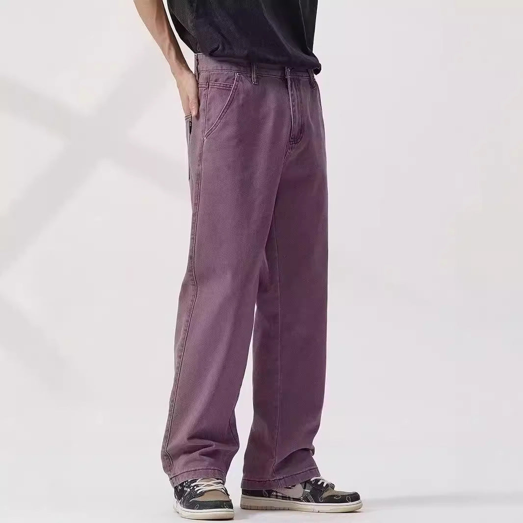 Casual Straight-leg Pants For Men And Women