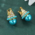 Bohemian-style Round Bead Earrings For Women