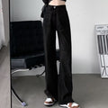 Retro Blue High0 Waisted Loose Straight Leg Denim Jeans For Women