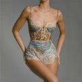 Womens New Strap-style Sexy Lace Jumpsuit
