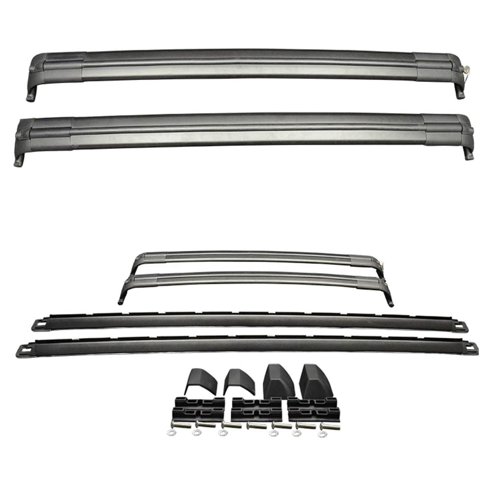 Fits 02-12 Land Rover HSE OE Factory Style Black Roof Rail & Cross Bar Set