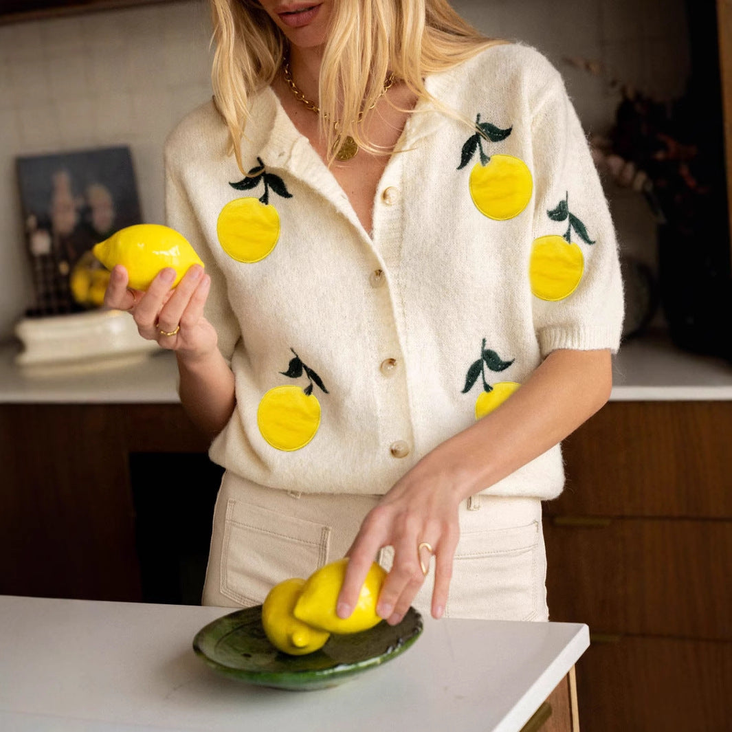 Sweet Age-reducing Short-sleeve Casual Knit Sweater