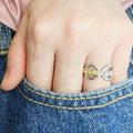 Christmas Infinite Birthstone Name Ring
