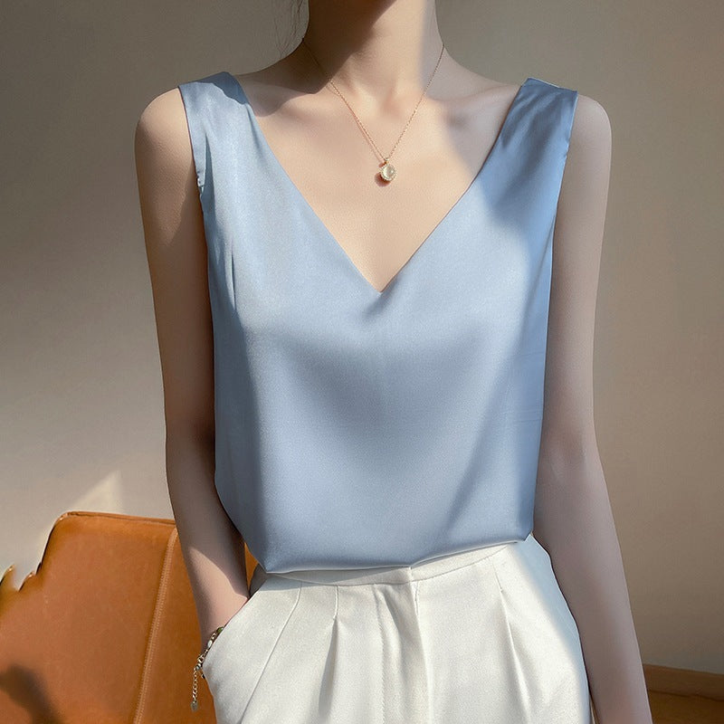 Womens Summer New Arrival Silky Satin Camisole