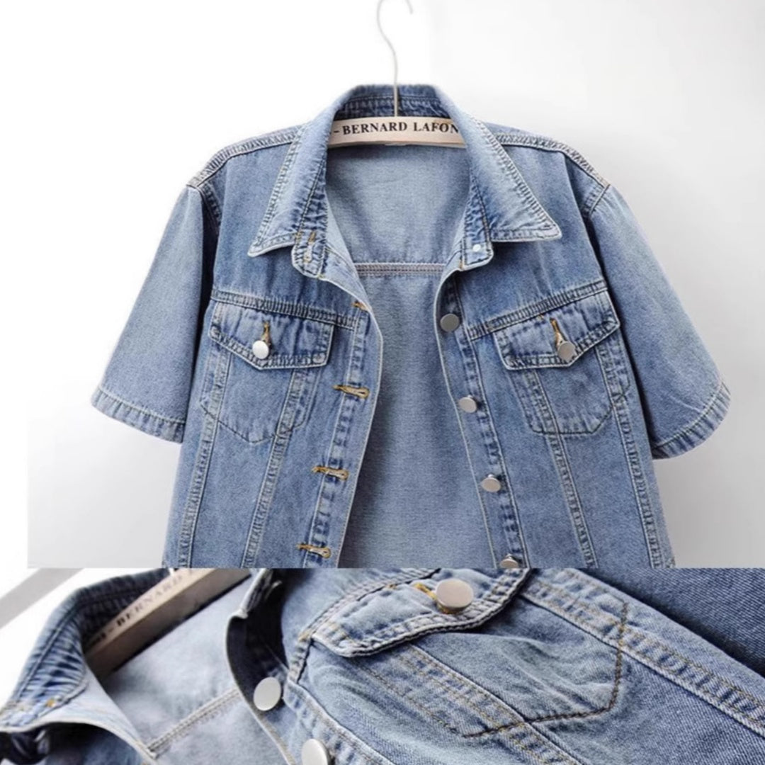 Womens Casual Versatile Denim Jacket