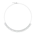 S925 Sterling Silver Scallop Necklace 45cm Adjustable 3.6g Lightweight 9mm Wide 3 Colors Platinum Plated Gift Box