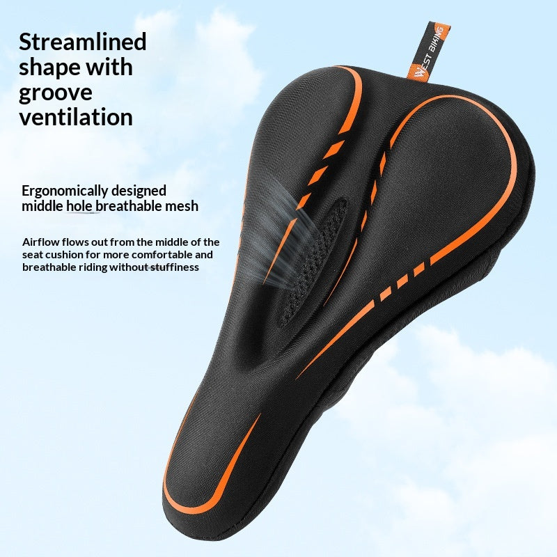 Memory Foam Bicycle Thickened Silicone Cycling Saddle
