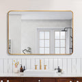 30x40 Inch Gold Metal Framed Rectangular Bathrrom Mirror For Wall. W2203134113