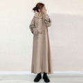 Womens Knitted Hooded Dress With Sleeve Paneling