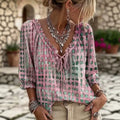 Polka-dot Ethnic-style Casual Chic Printed Shirt