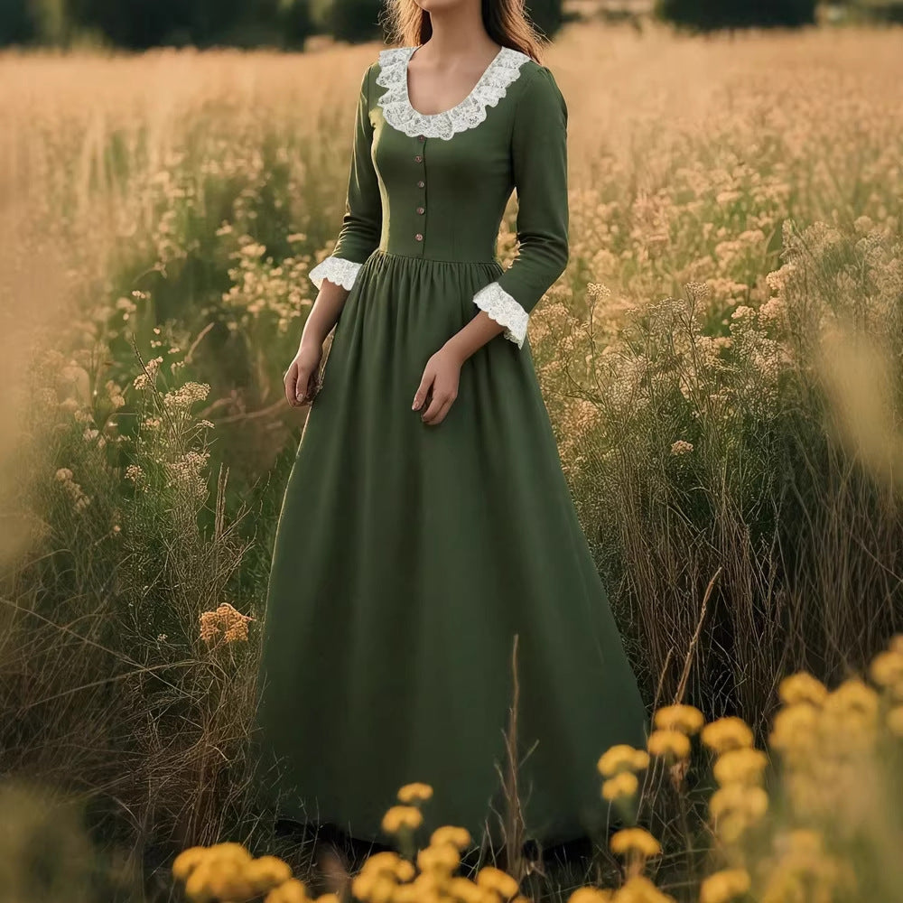 Vintage Renaissance Elegant Long Dress