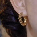 2026 Retro Coffee Zircon Hoop Earrings, Niche Elegant Ear Cuffs, Hot New Arrival
