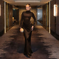 Womens Summer New Half-neck Long-sleeve Dress