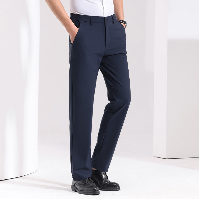 Summer Ice-silk Cooling Casual Pants Thin Long Trousers