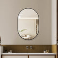 36x24 Inch Black Bathroom Vanity Mirror Wall Mounted, Framed Wall Mirror For Bathroom, Vertical Or Horizontal Hanging, Modern HD Mirror For Bedroom, Entryway