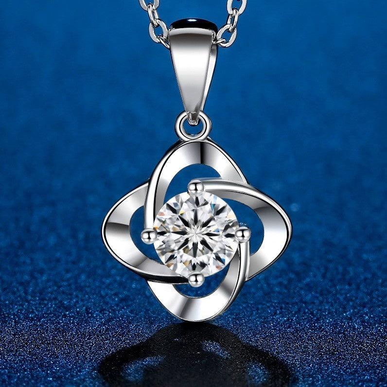 Womens Affordable Luxury Moissanite Versatile Trendy Clavicle Chain