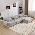 Modular Combination, Bamboo Joint Shape, Armchair, Extra-Large Compression & 3 1 Seater Chenille Deep-Seat  With 3 Pillows  All Fit Living Room Bedroom