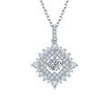 S925 Sterling Silver 0.5ct D Color VVS1 Moissanite Geometric Diamond Pendant Necklace 45cm Platinum Plated GRA Certified Gift Box