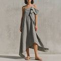 Irregular Hem Asymmetrical Off-shoulder Dress