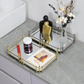 New Light-luxury Wrought-iron Tray With A Metal Base