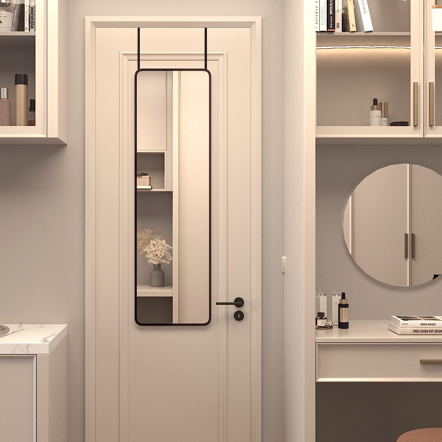 Black 47 X 14IN Door Mirror