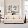 Cloud Couch Modular Sectional Sofa, Modern Loveseat Sectional Couches For Living Room,Deep Seat Modular Couch With Armrests Pillows,Comfy Advanced Flannelette Sofa For Bedroom 4pillow