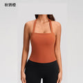 Strapless Camisole With Built-in Bra, Yoga Backless Top, Wearable For Pilates And Fitness Workouts
