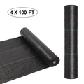 4x100ft Black Weeding Cloth Polyethylene Foldable