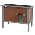 Outdoor Cat House, Wooden Feral Cat House W Removable Floor, Brown