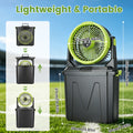 1Pc  5 In 1 20000mAh 10L Bucket Portable Misting Fan Indoor Outdoor Rechargeable Camping Cooling Fan Work As Air Cooler Humidifier Power Bank & RGB Night Light With Remote Control