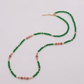 New Chinese-style Green Chalcedony Long Necklace For Women