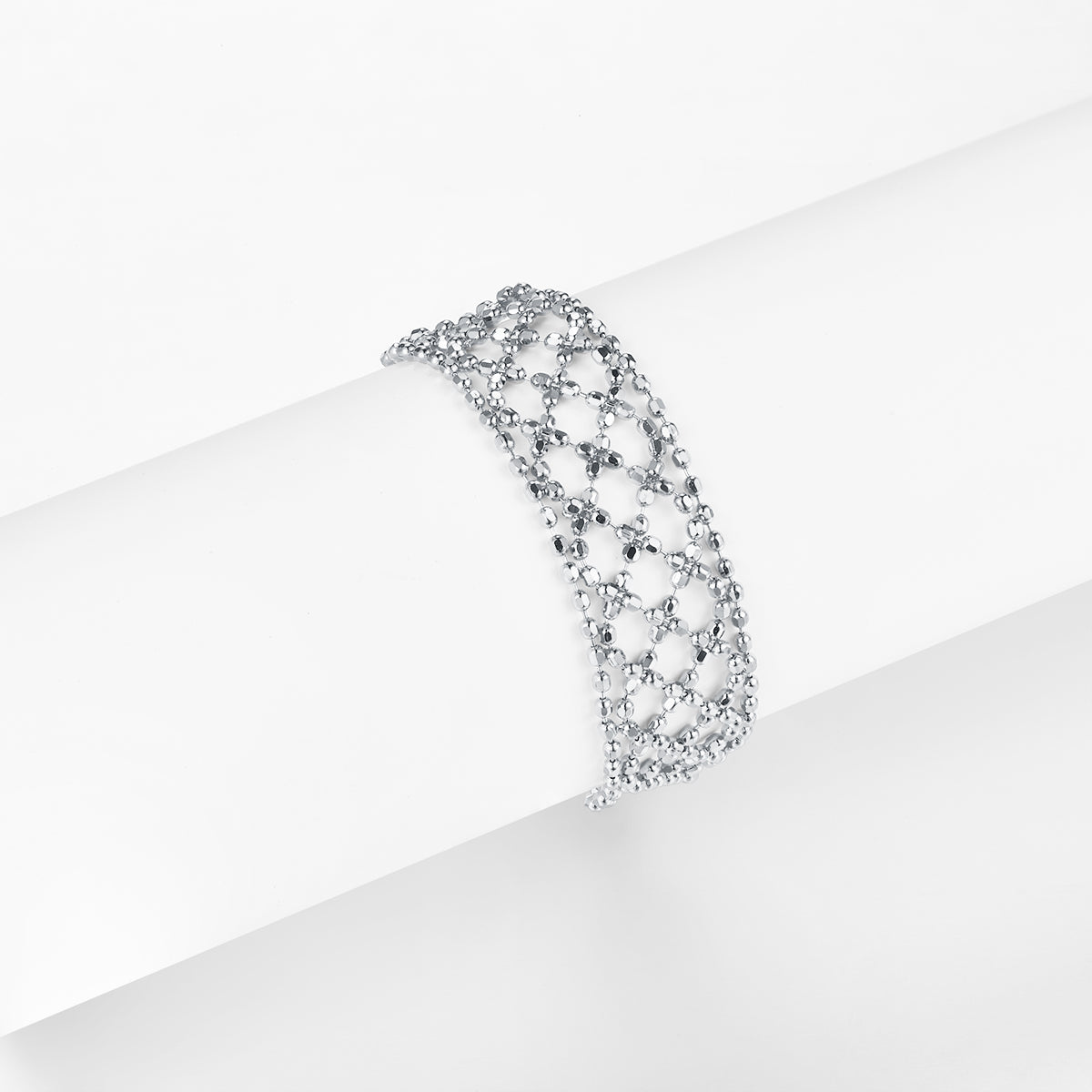 S925 Sterling Silver Hollow Flower Ring 0.8g Ultra-Light 14-21mm Adjustable 8.3mm Wide 3 Colors Optional Gift Box