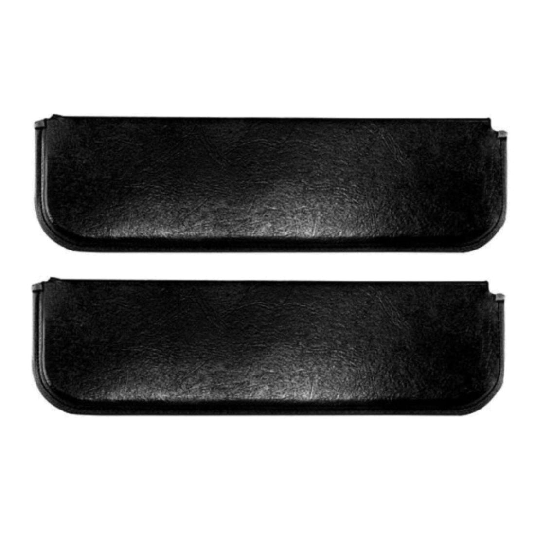 For 47-58 Chevy Truck Pickup Windshield Sun Visor Pads Black Pair Right & Left