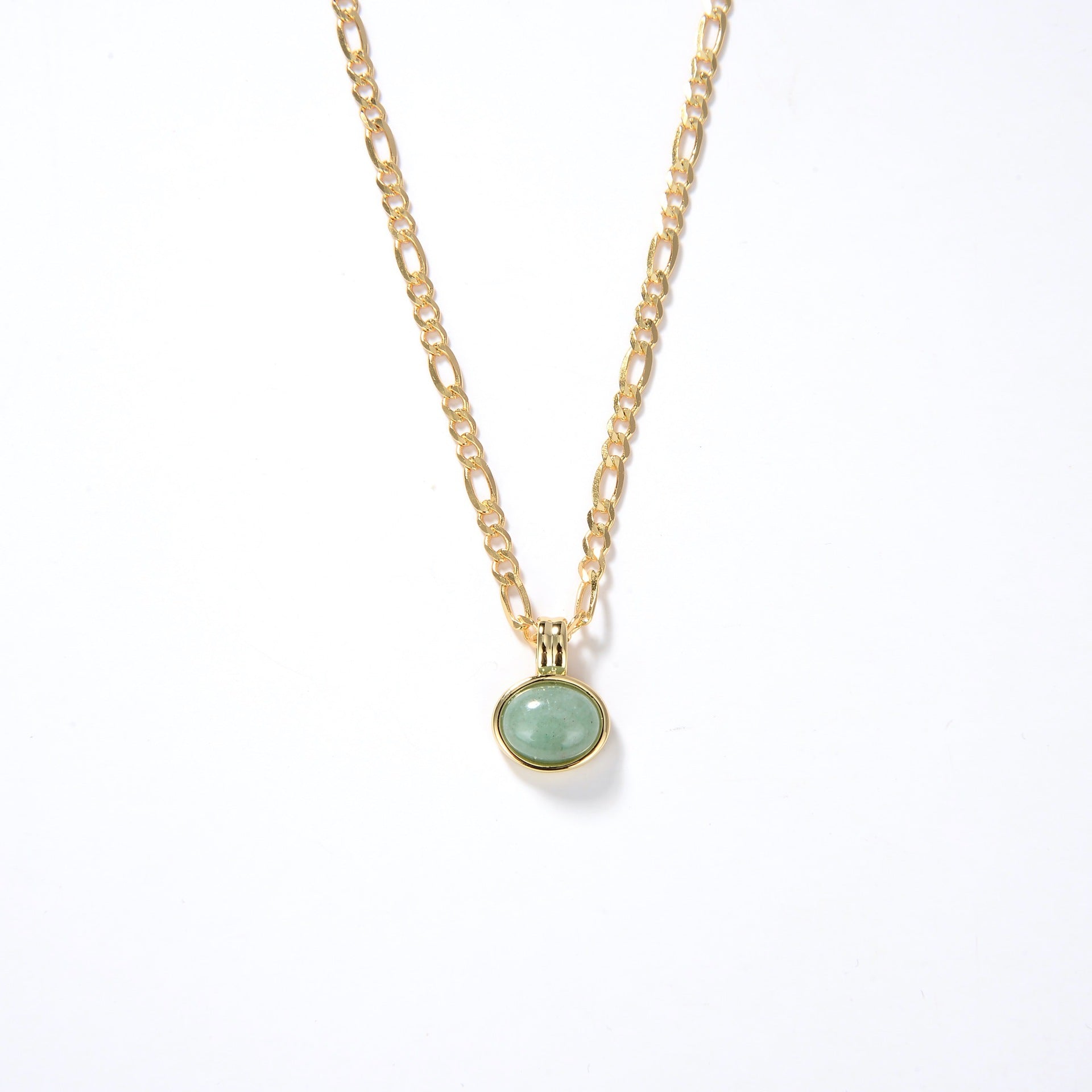 Simple And Natural Green Aventurine Necklace For Women
