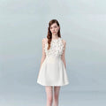 Womens Solid Color Casual Designer Sleeveless Dress