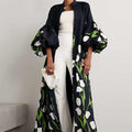 Printed Minimalist Midi Dress European And American Style