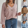 Cable-knit, Flared-sleeve Womens Casual Pullover Sweater